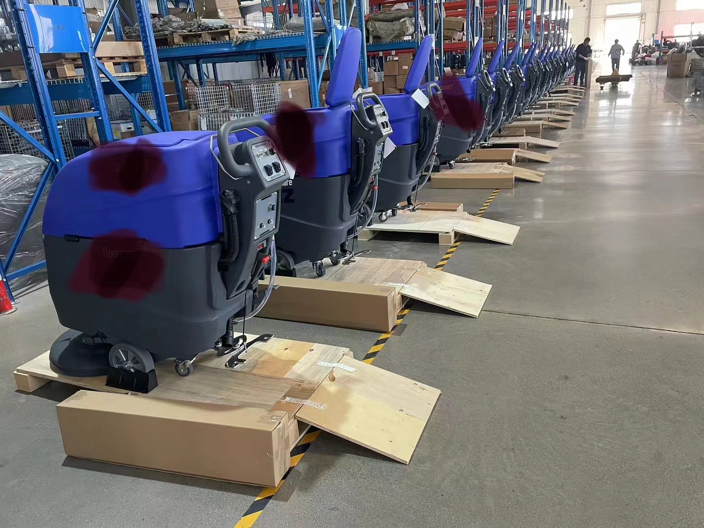 Entrega 1*40'Contenedores HQ Fregadora de pisos a EE. UU.